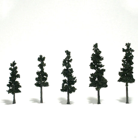 Woodland Scenics Woodland Scenics 1560 Trees 2 1/2''-4'' Conifer Green 5/pk