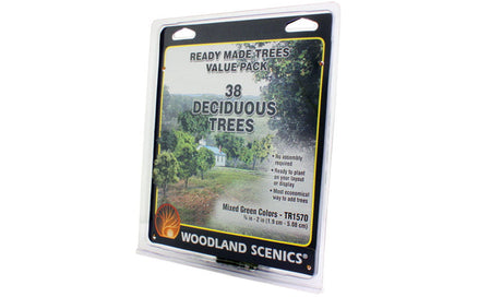 Woodland Scenics Woodland Scenics 1570 Bulk Trees 3/4''-2'' Mixed Green/38pc