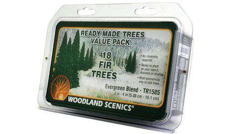 Woodland Scenics Woodland Scenics 1585 Bulk Trees 2''-4'' Evergreen 18/pk