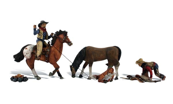 Woodland Scenics Woodland Scenics 1940 HO Scale Ridin' & Ropin'