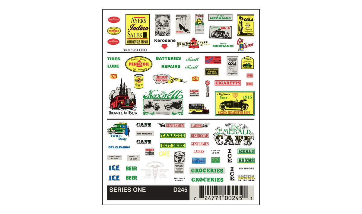 Woodland Scenics Woodland Scenics 245 Series One/Dry Transfer Decals