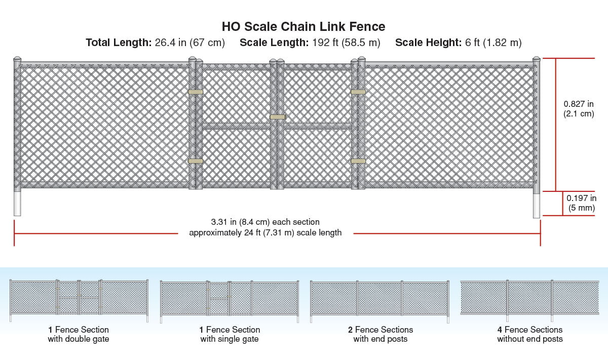 Woodland Scenics Woodland Scenics 2983 HO Scale Chain Link Fence