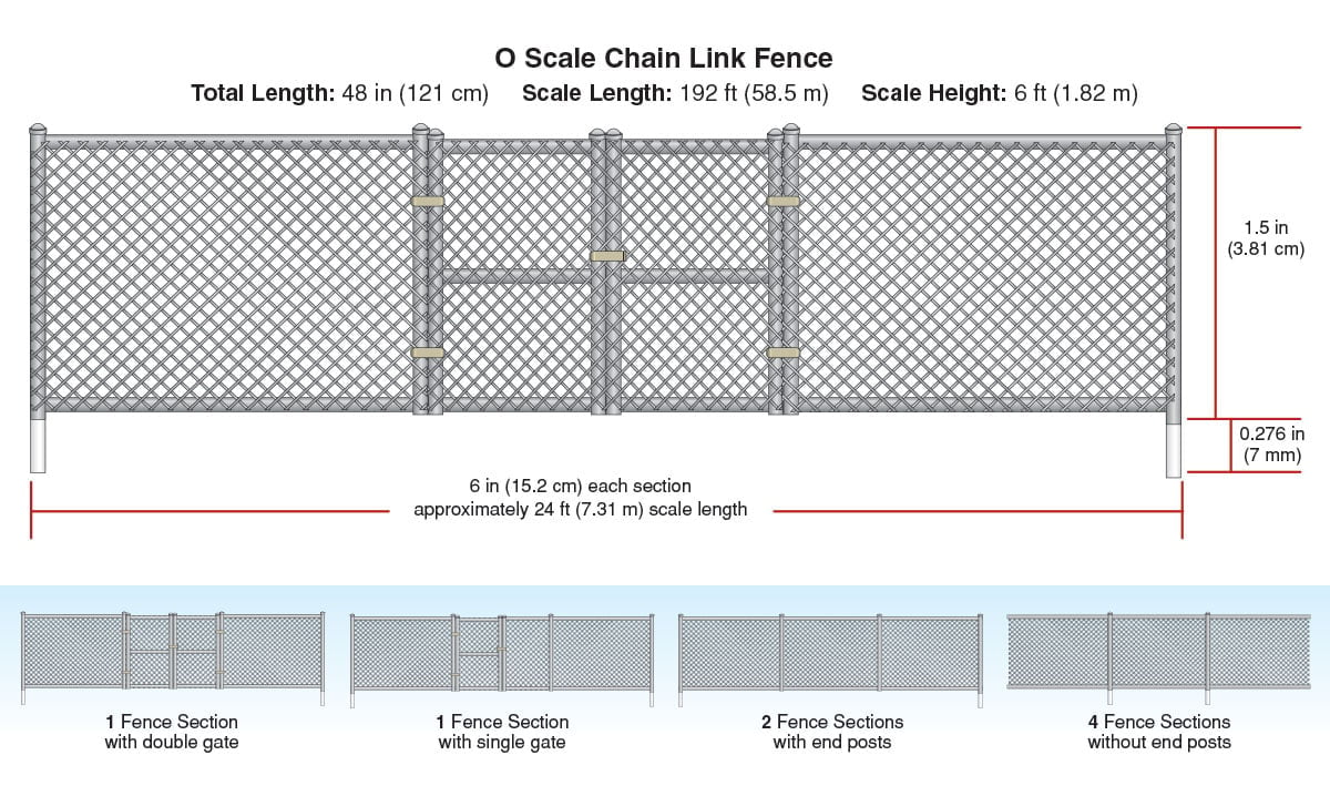 Woodland Scenics Woodland Scenics 3003 O Scale Chain Link Fence