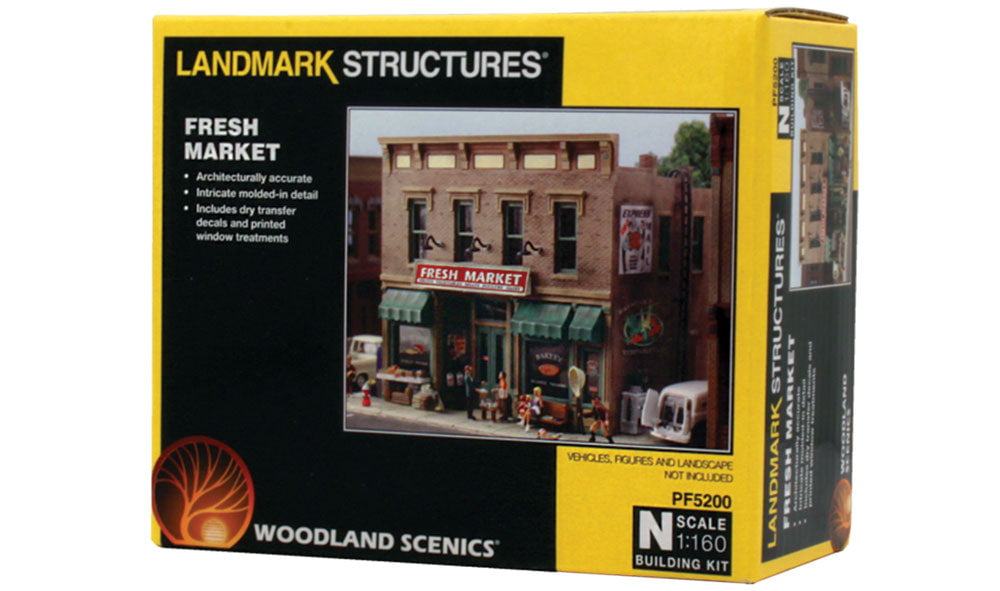 Woodland Scenics Woodland Scenics  5200 N Scale Pre-Fab Fresh Market Kit DPM Kit