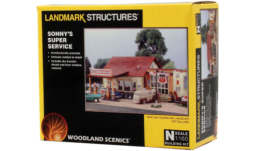 Woodland Scenics Woodland Scenics 5203 N Scale Pre-Fab Sonny's Super Service Kit DPM Kit