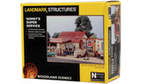 Woodland Scenics Woodland Scenics 5203 N Scale Pre-Fab Sonny's Super Service Kit DPM Kit