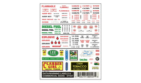 Woodland Scenics Woodland Scenics 557 HO Data/Warning Label Signs
