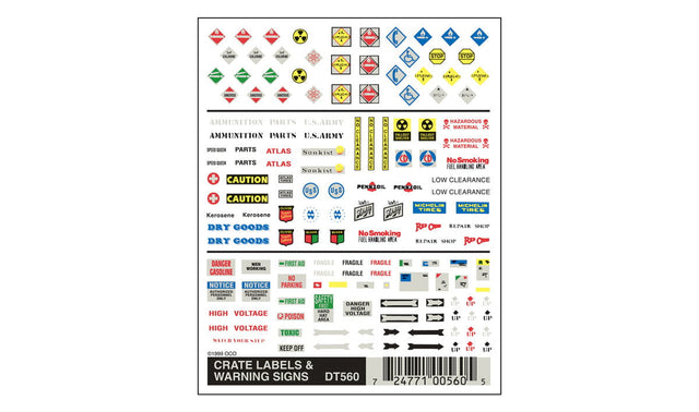 Woodland Scenics Woodland Scenics 560 Crate Labels & Warning Signs