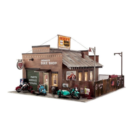 Woodland Scenics Woodland Scenics 5846 O Scale Deuce's Cycle Shop Built and Ready
