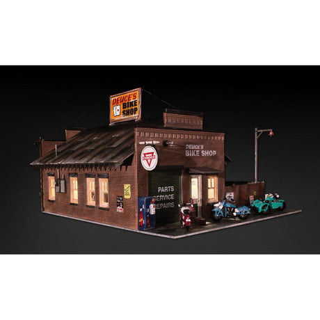 Woodland Scenics Woodland Scenics 5846 O Scale Deuce's Cycle Shop Built and Ready