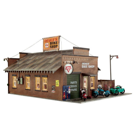 Woodland Scenics Woodland Scenics 5846 O Scale Deuce's Cycle Shop Built and Ready
