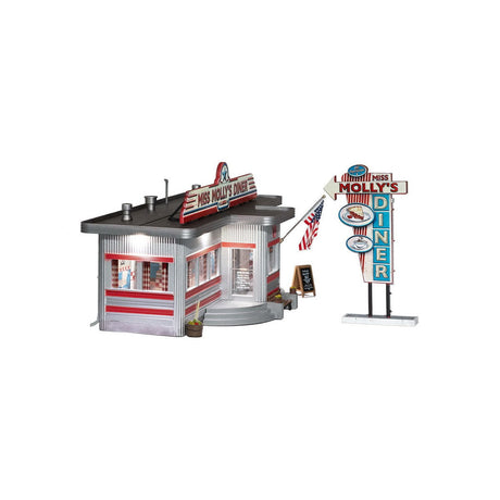 Woodland Scenics Woodland Scenics 5870 O Scale Miss Molly’s Diner Built and Ready