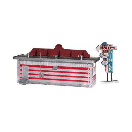 Woodland Scenics Woodland Scenics 5870 O Scale Miss Molly’s Diner Built and Ready