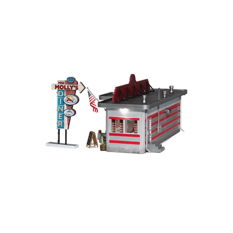 Woodland Scenics Woodland Scenics 5870 O Scale Miss Molly’s Diner Built and Ready