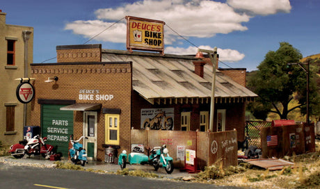 Woodland Scenics Woodland Scenics 5895 O Scale Deuce's Bike Shop DPM Kit
