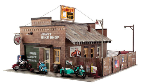 Woodland Scenics Woodland Scenics 5895 O Scale Deuce's Bike Shop DPM Kit