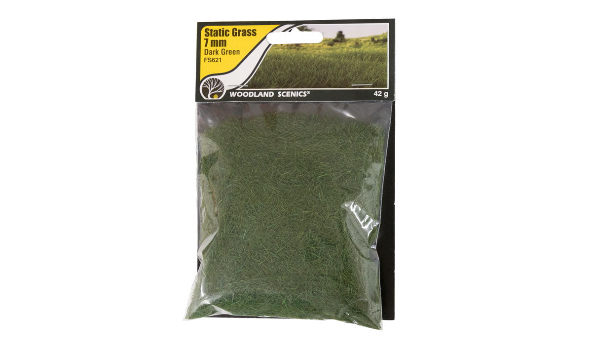 Woodland Scenics Woodland Scenics 621 Static Grass Dark Green 7mm