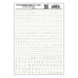 Woodland Scenics Woodland Scenics 719 Condensed RR Roman Letters / White
