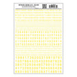 Woodland Scenics Woodland Scenics 730 RR Gothic Numbers / Yellow