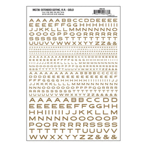 Woodland Scenics Woodland Scenics 736 Ext. RR Gothic Letters / Gold