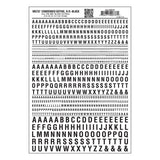 Woodland Scenics Woodland Scenics 737 Condensed RR Gothic Letters / Black