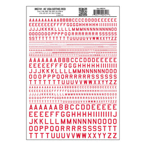 Woodland Scenics Woodland Scenics 741 USA Gothic Letters / Red
