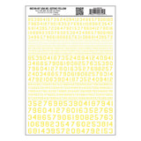 Woodland Scenics Woodland Scenics 749 USA Gothic Numbers / Yellow