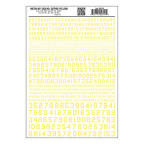 Woodland Scenics Woodland Scenics 749 USA Gothic Numbers / Yellow