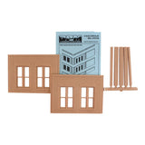 Woodland Scenics Woodland Scenics 90106 O Scale Double Rectagular Window Wall DPM Kit