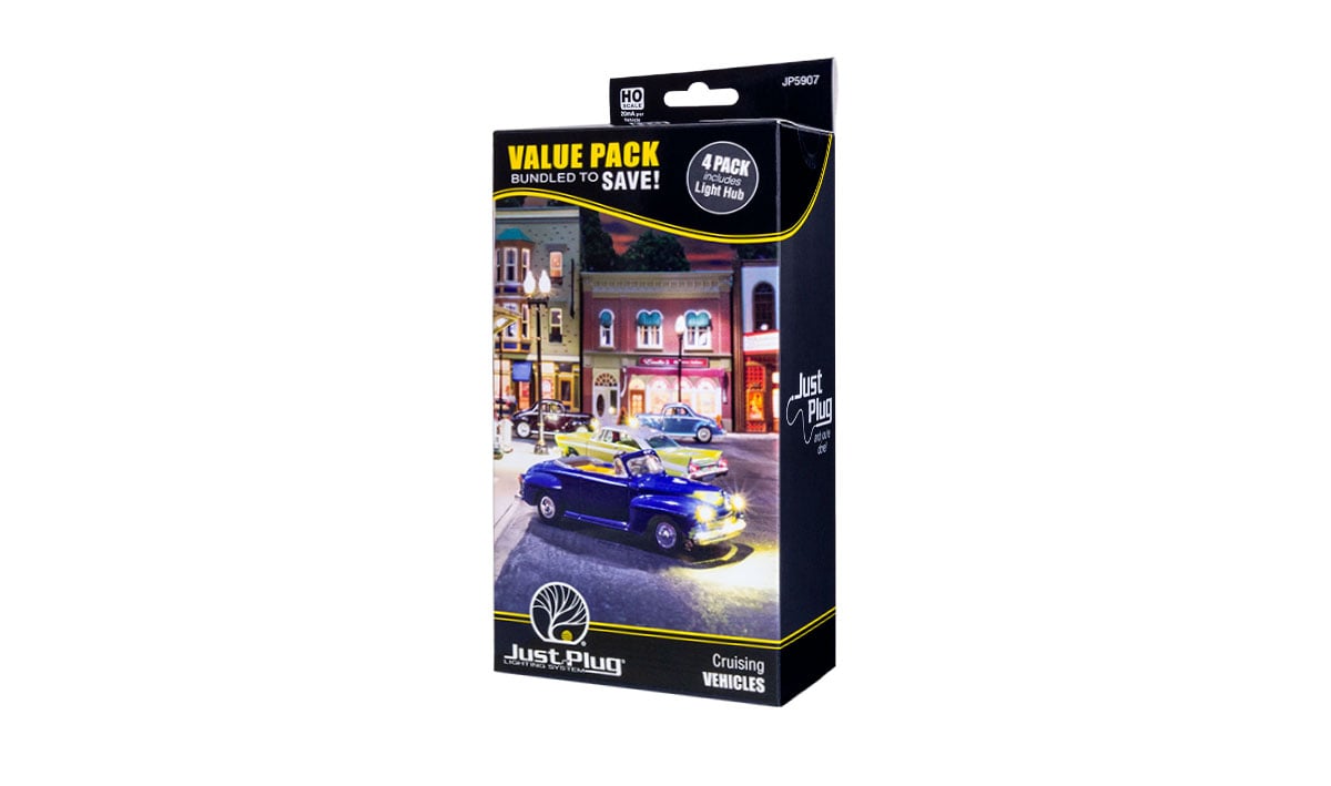 Woodland Scenics Woodland Scenics HO Scale Just Plug Cruising Vehicle Value Pack