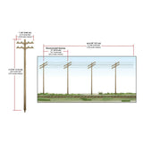 Woodland Scenics Woodland Scenics HO Scale Pre-Wired Poles Double Crossbar Power Poles
