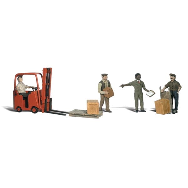 Woodland Scenics Woodland Scenics HO Scale Workers with Forklift