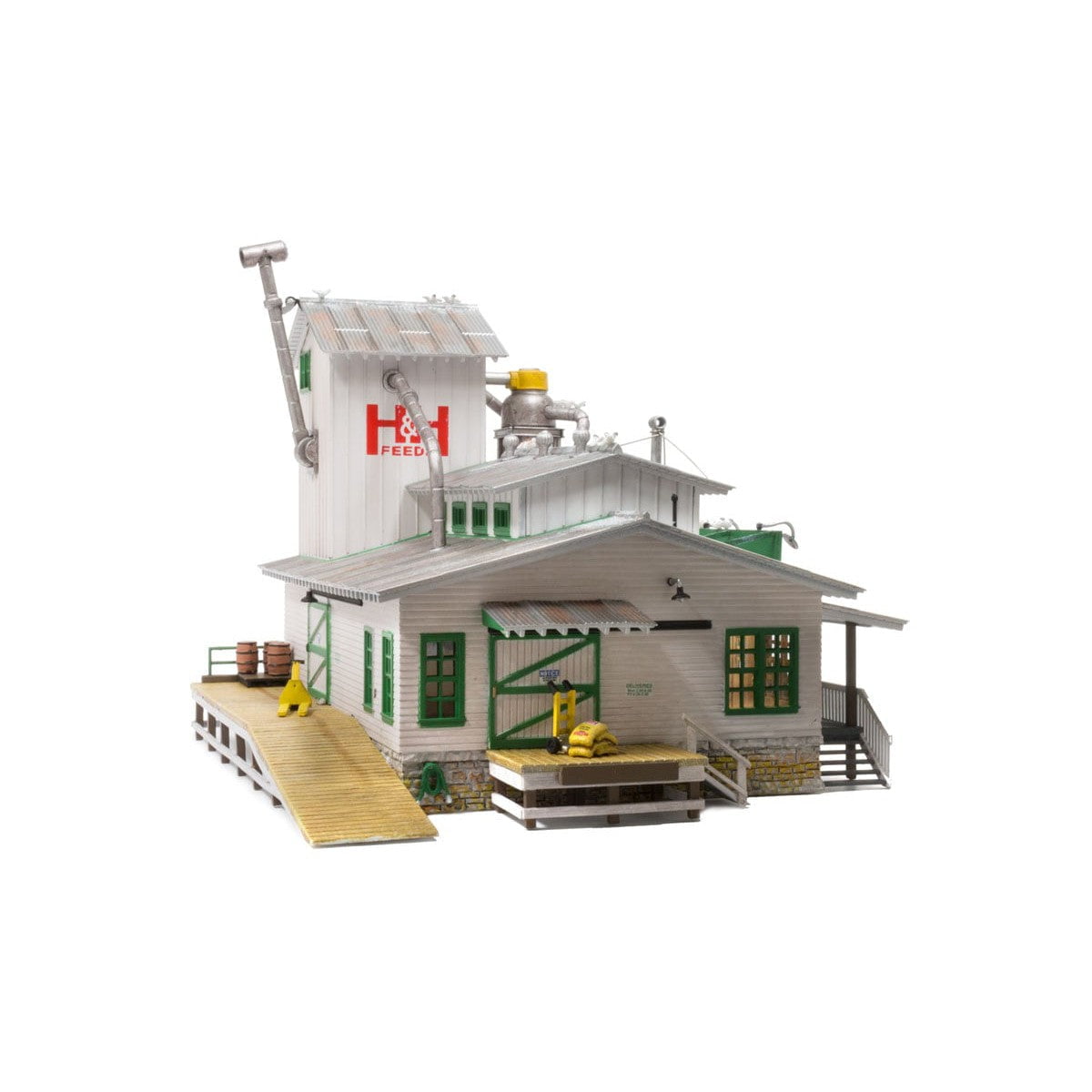 Woodland Scenics Woodland Scenics N Scale H&H Feed Mill Built and Ready