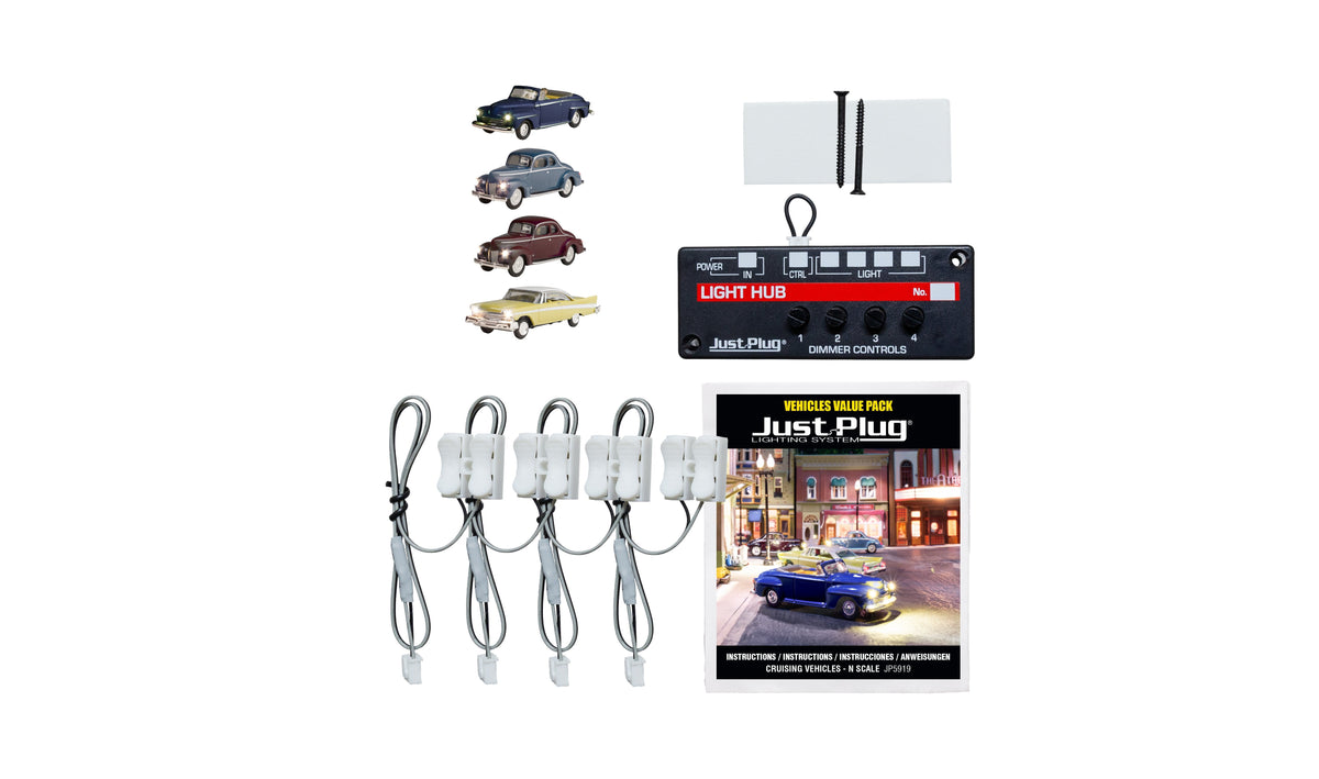 Woodland Scenics Woodland Scenics N Scale Just Plug Cruising Vehicle Value Pack