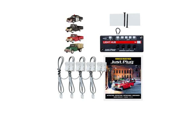 Woodland Scenics Woodland Scenics N Scale Just Plug Work Vehicle Value Pack