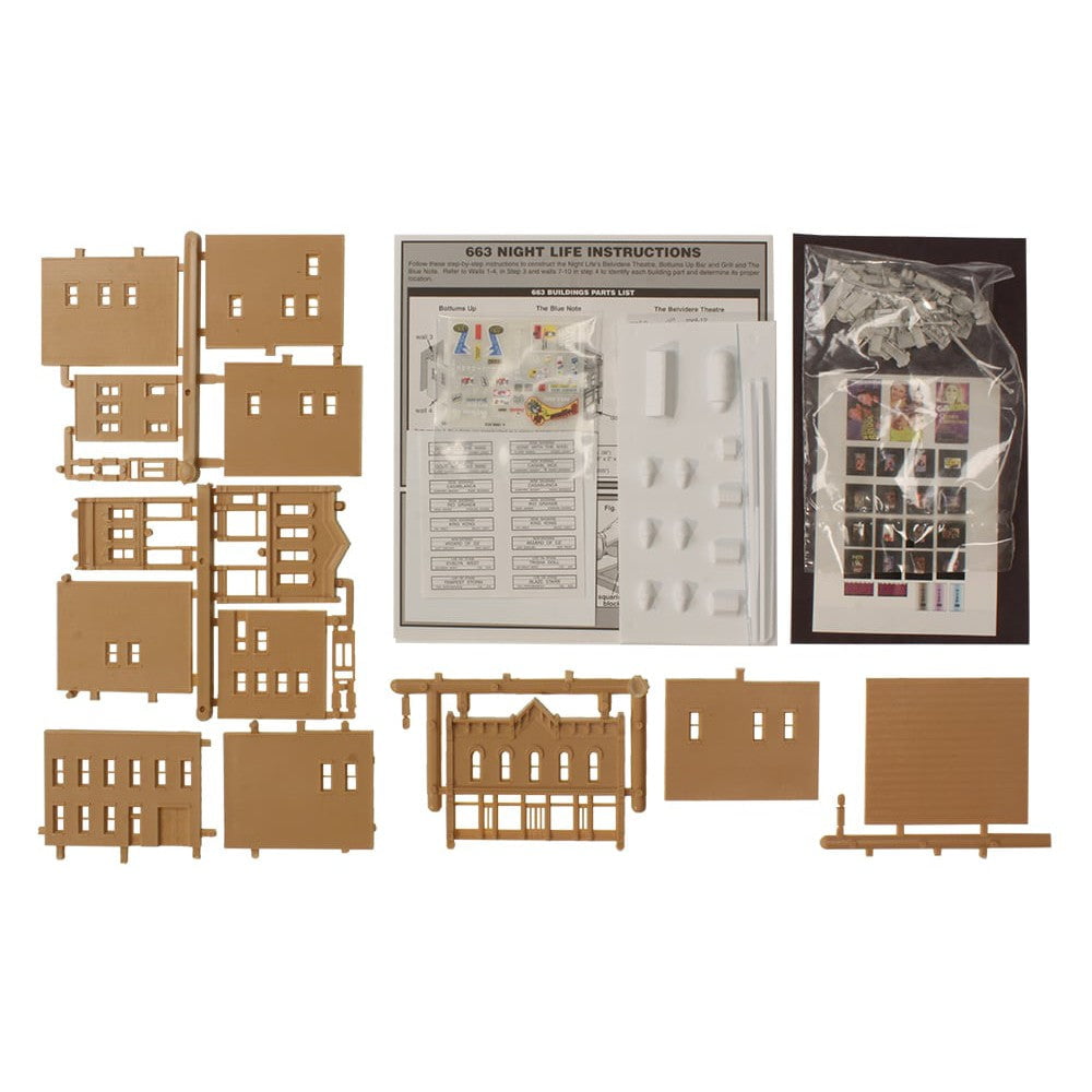 Woodland Scenics Woodland Scenics N Scale Night Life Buildings DPM Kit