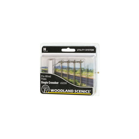 Woodland Scenics Woodland Scenics N Scale Pre-Wired Poles Single Crossbar