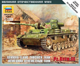Zvezda MILITARY MODEL Zvezda 1/100 PzKpfw III Flamethrower Tank Snap Kit