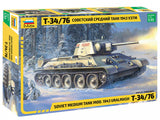 Zvezda MILITARY MODEL Zvezda 1/35 Soviet T34/76 Mod 1943 Uralmash Medium Tank Kit
