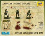 Zvezda MILITARY MODEL Zvezda 1/72 Soviet Engineers 1941-42 (4) Snap Kit
