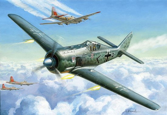 Zvezda MODEL AIRPLANES Zvezda 1/72 German Fw190A4 Fighter (Snap Kit)